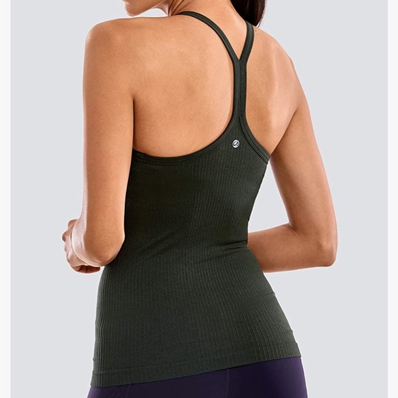 🐢CRZ Yoga seamless Workout Tank W/ Built in Shelf Bra - XS 🐢 - Picture 5 of 9